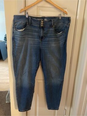 torrid Mid Blue High-Rise Ankle Skinny Jeans